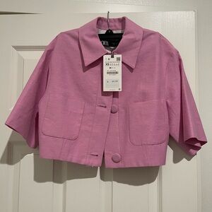 Zara pink Cropped Jacket